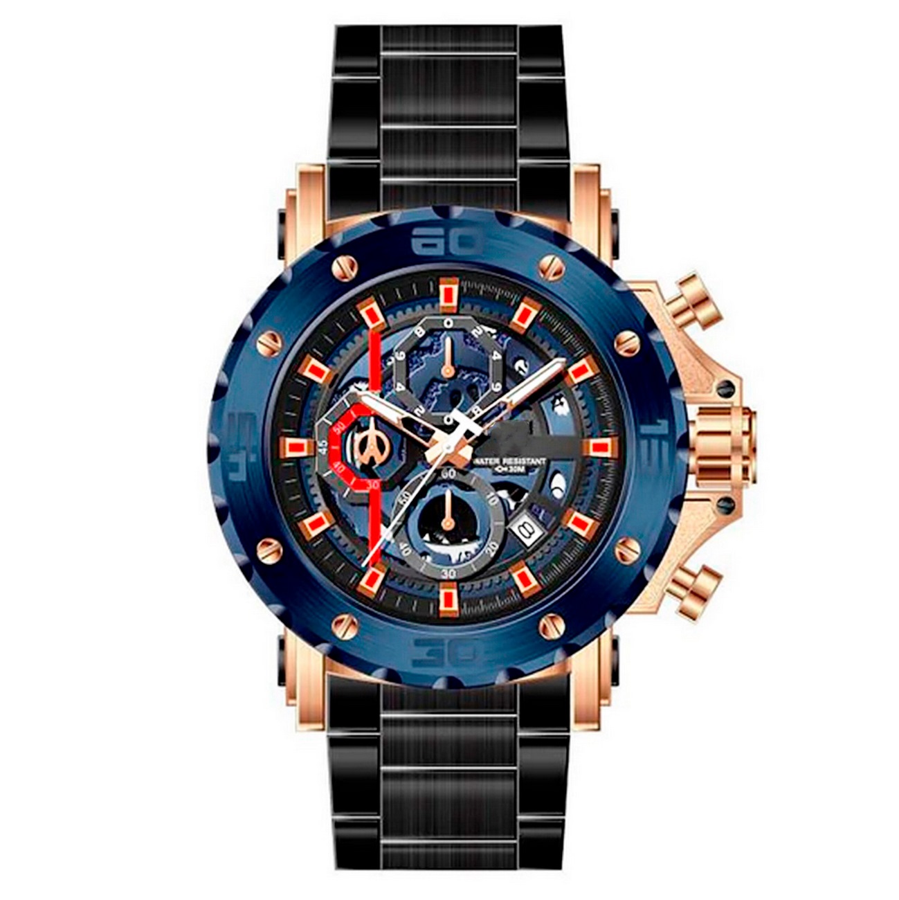 Reloj G-force Original H3799g Cronografo Negro + Estuche