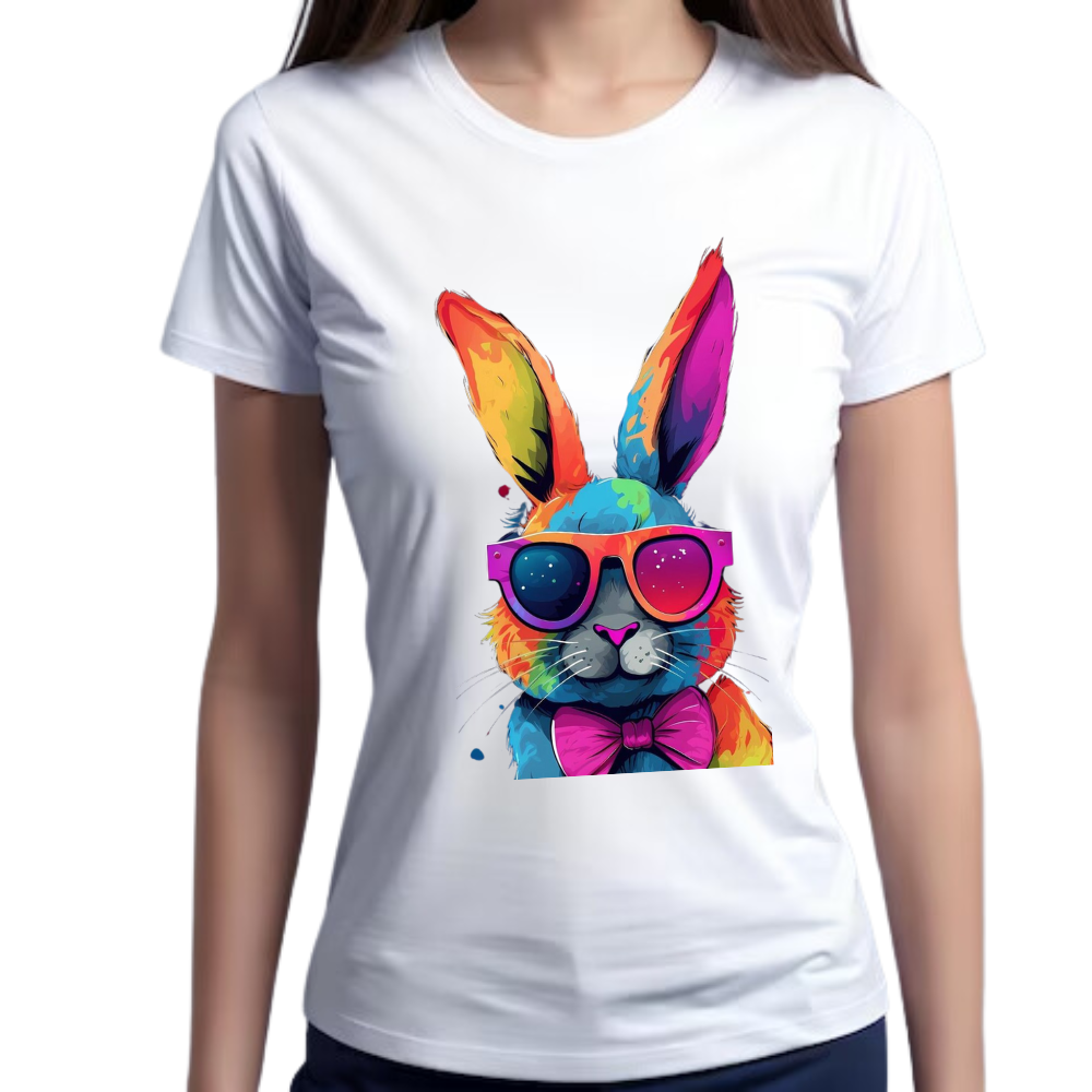 Camiseta Rabbit Color Blanca - T-shirt