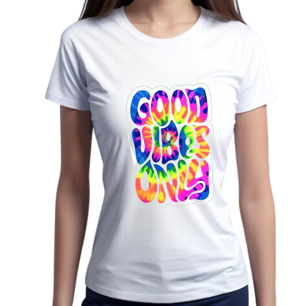 Camiseta Blanca Good Vibes - T-shirt