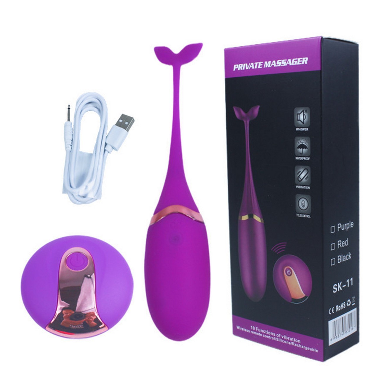 Vibrador Pez Recargable Con Control Juguete Sexy 26495-30