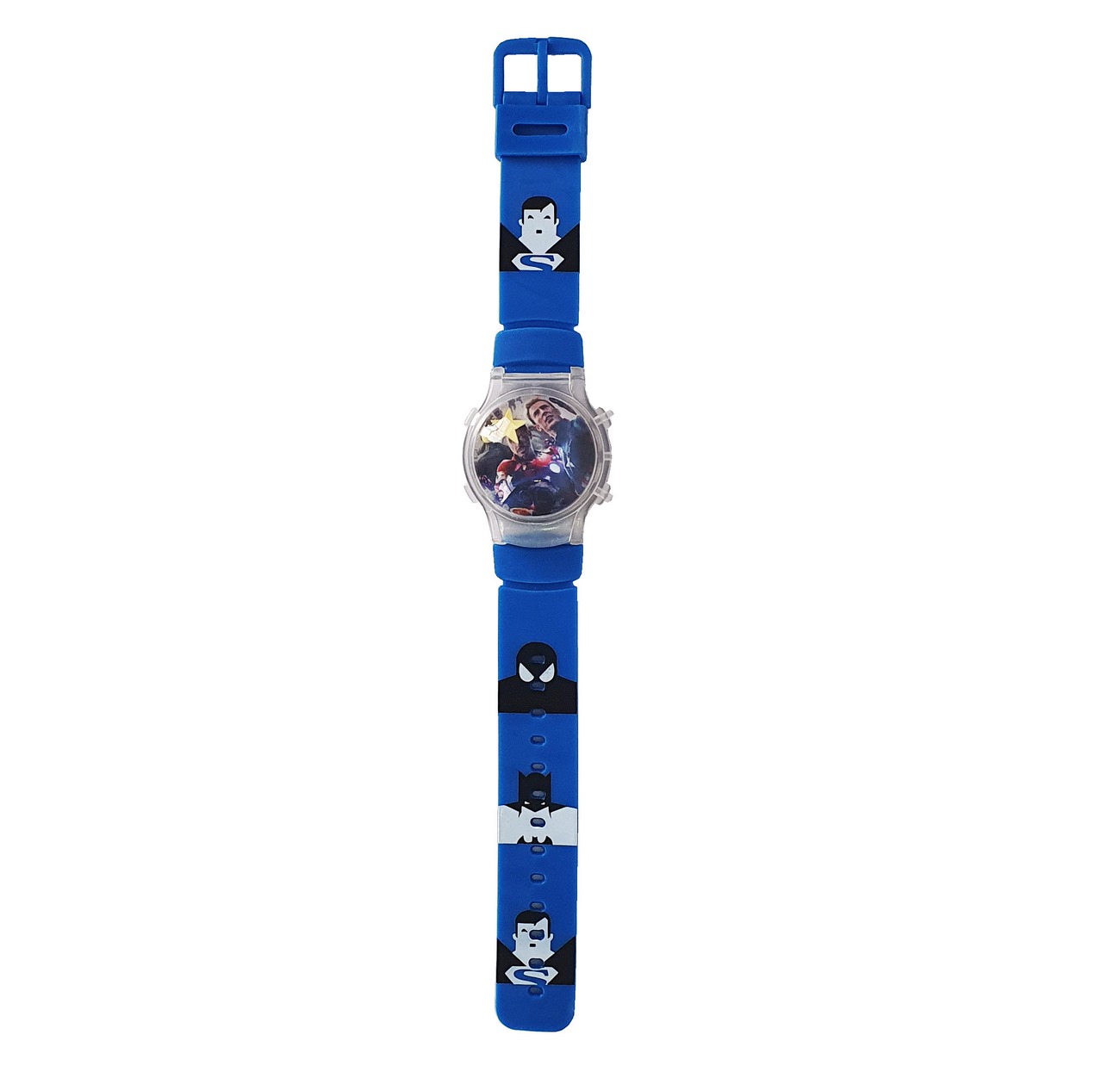 Reloj Niños Digital Luces Tapa Infantil Capitan America 3d