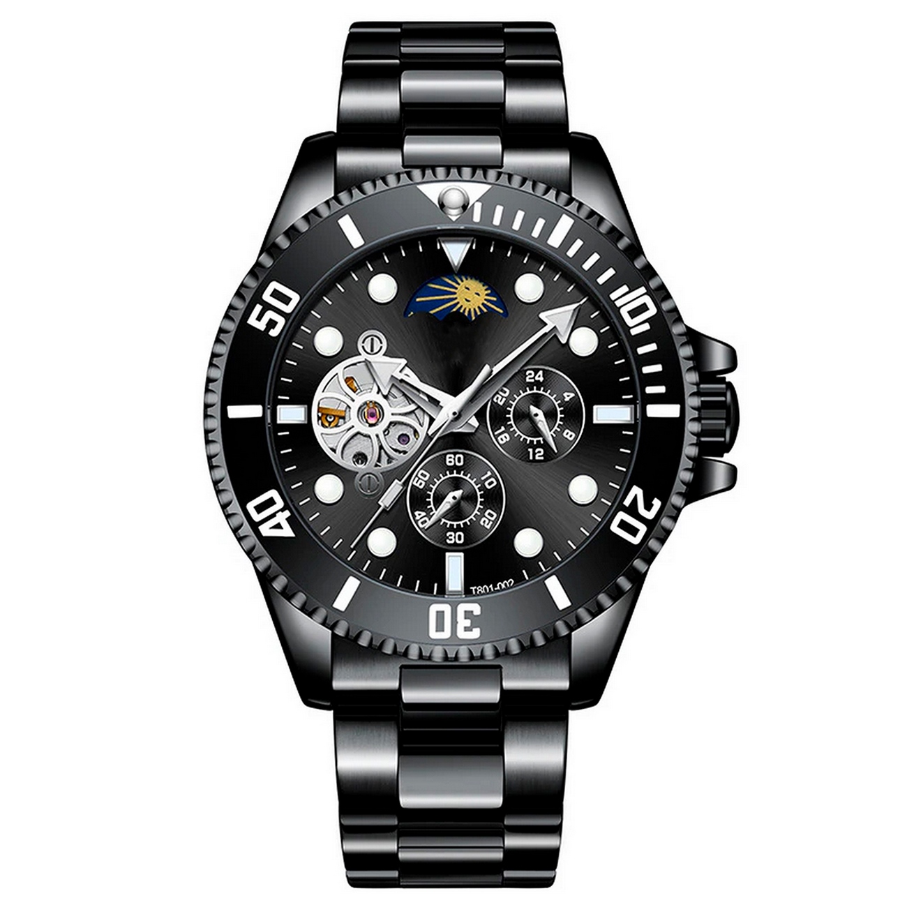 Reloj G-force At801 Automatico Tipo Rolx Acero + Estuche