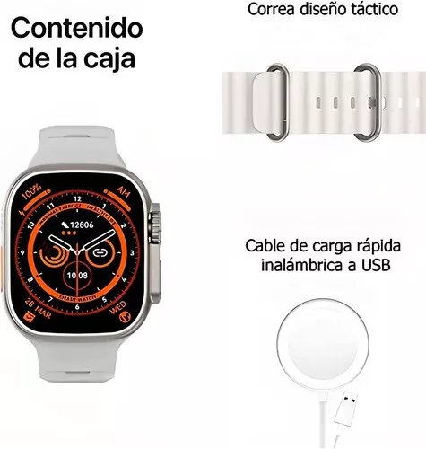 Reloj Inteligente Smartwatch Serie 8 + Audífonos Inalámbricos