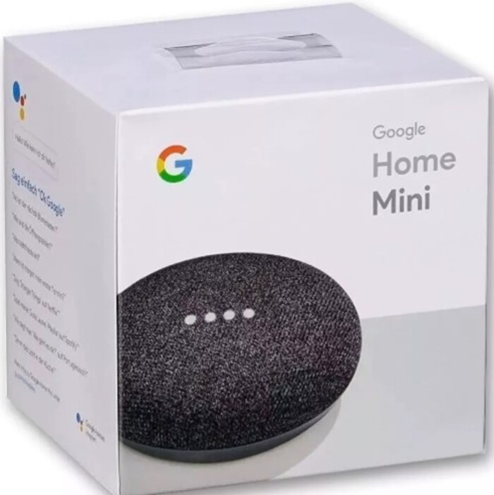 Google Home Mini con asistente virtual Google Assistant charcoal