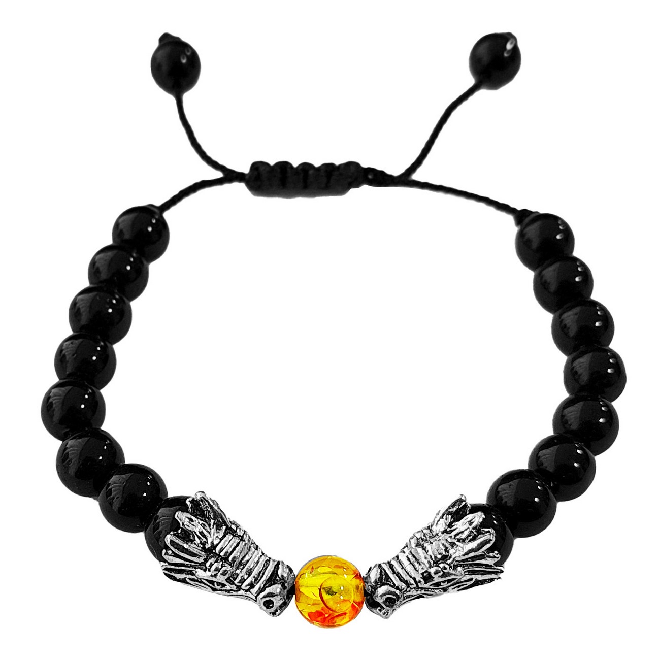 Pulsera Dragòn Cuarzo Onix Unisex + Estuche