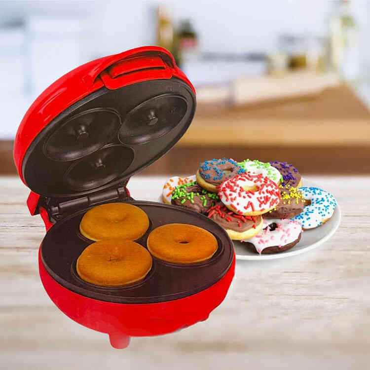 Mini Maquina Hacer Donas Donuts Antiadherente 3 Rosquillas