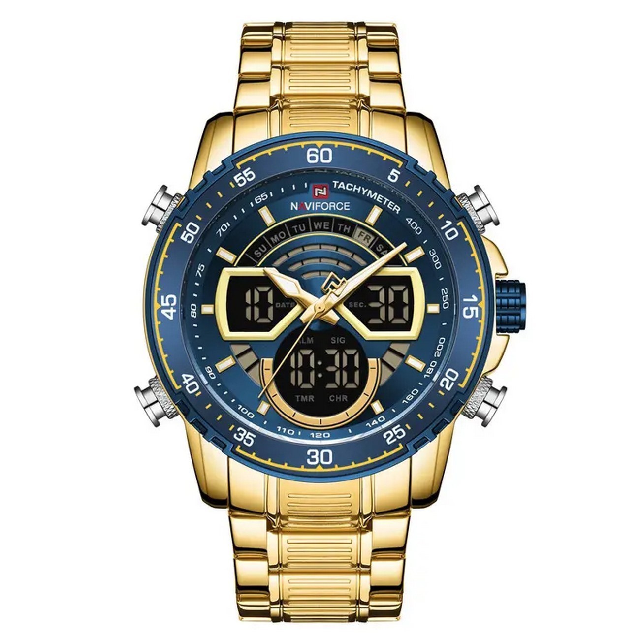 Reloj Naviforce Nf 9189 Original Dorado + Estuche Dayoshop