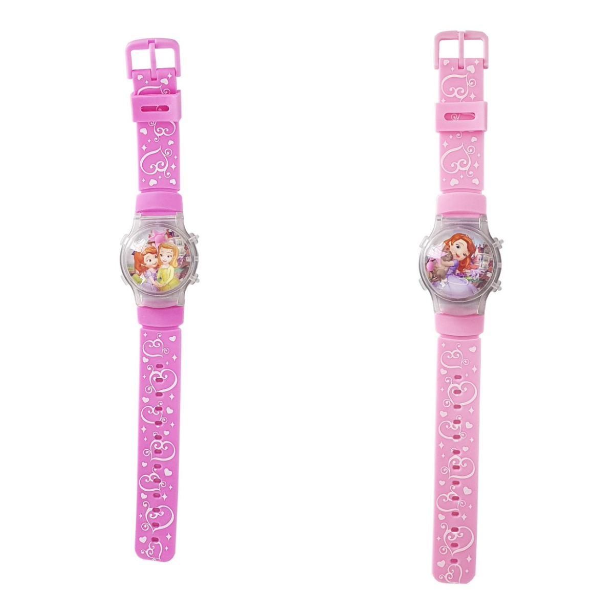 Reloj Niñas Digital Luces Tapa Infantil Princesa Sofia 3d