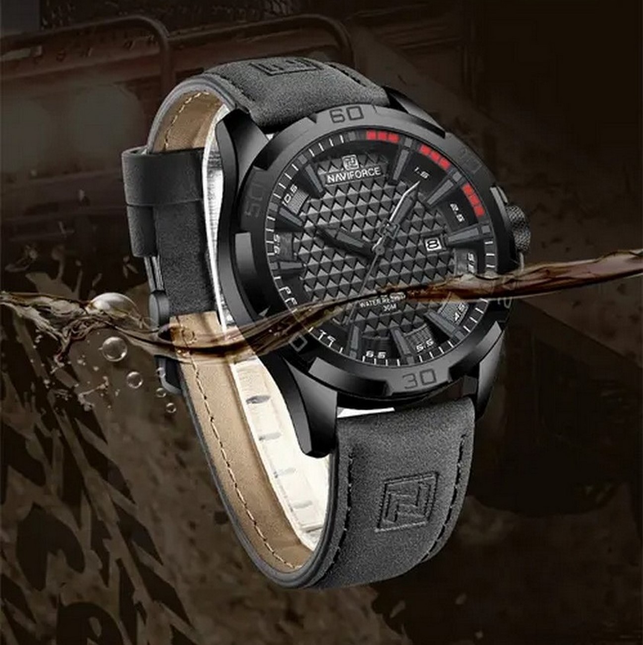 Reloj Naviforce Original Nf 8023 Gris + Estuche