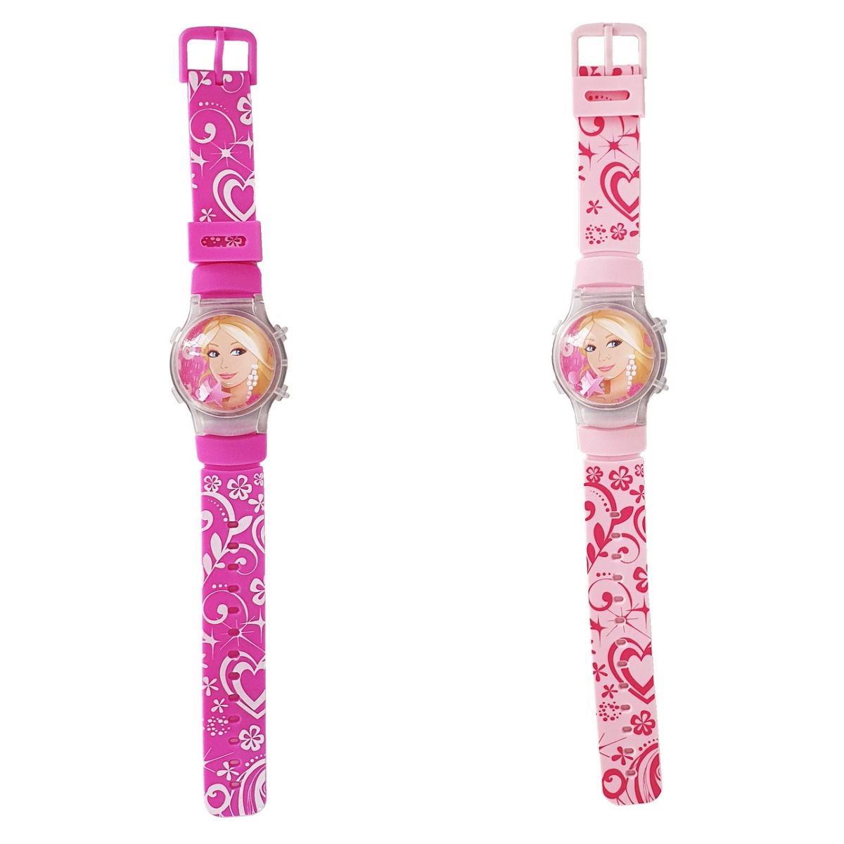 Reloj Niñas Digital Luces Tapa Infantil Barbie 3d