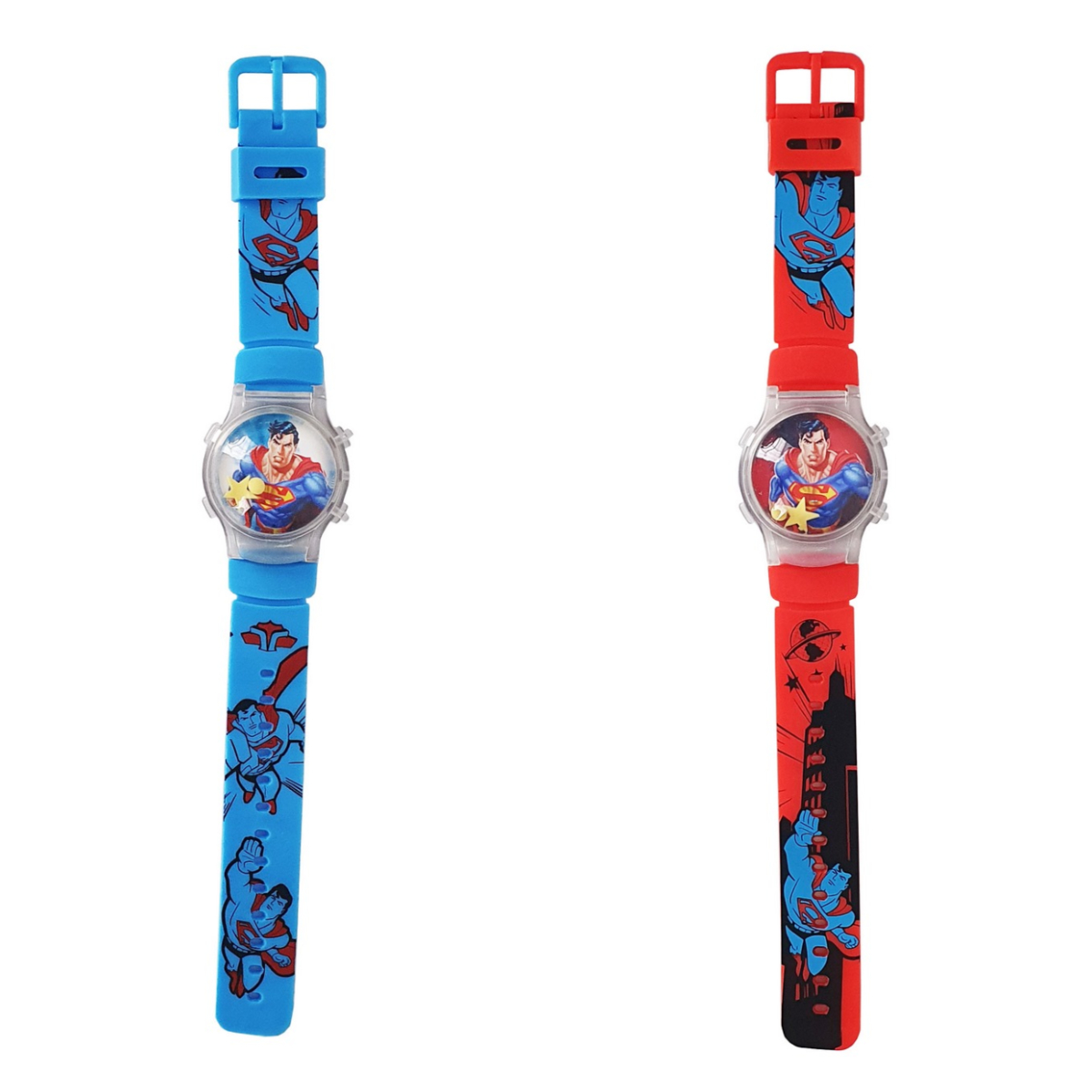 Reloj Niños Digital Luces Tapa Infantil Super Man 3D