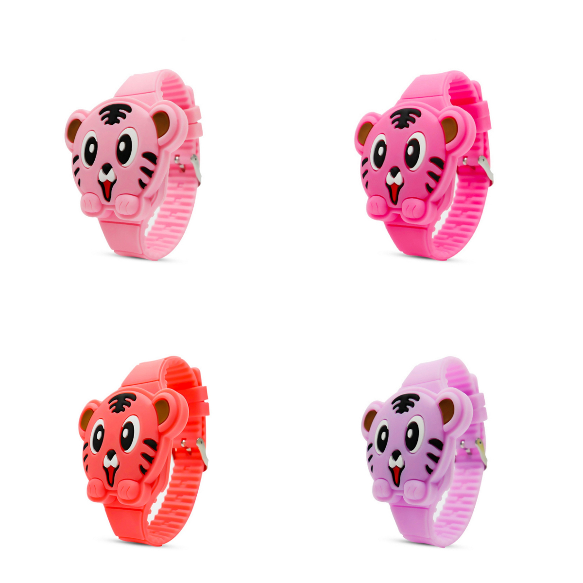 Reloj Digital Led Tigre Niño Niña + Estuche 