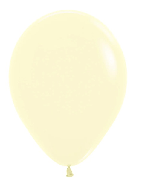 Globo Latex Redondo Pastel Mate Amarillo R-12 *50und Sempertex