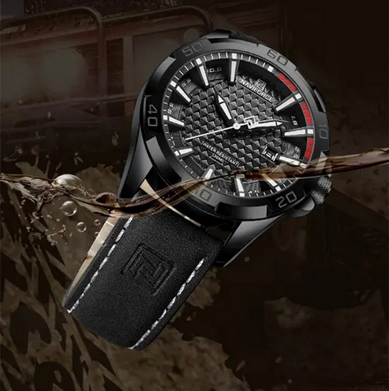 Reloj Naviforce Original Nf 8023 Negro + Estuche