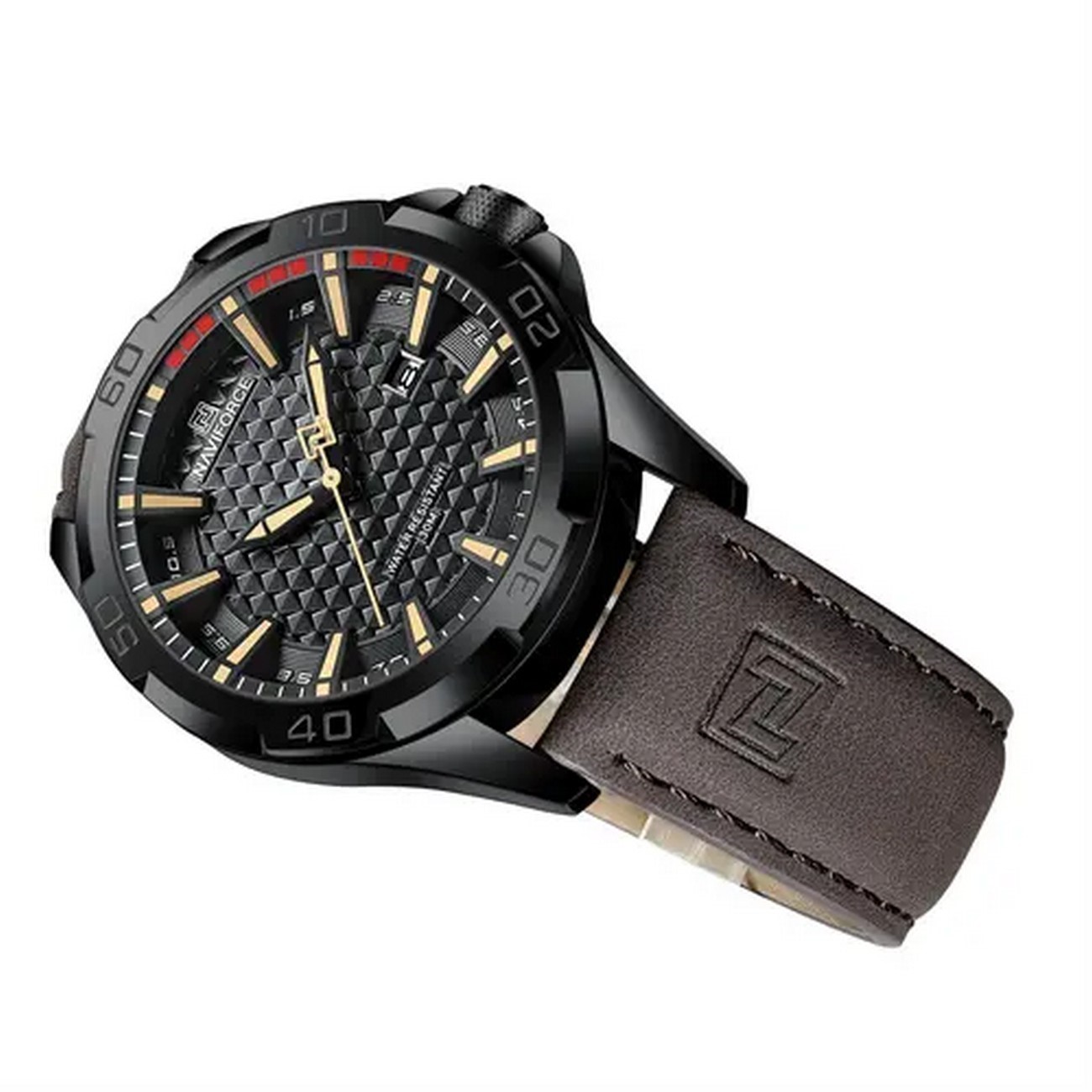 Reloj Naviforce Original Nf 8023 Marrón + Estuche