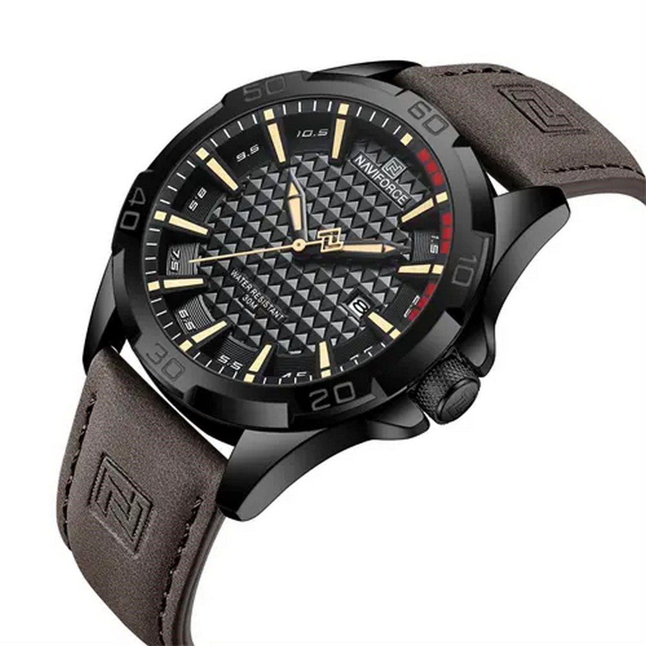 Reloj Naviforce Original Nf 8023 Marrón + Estuche