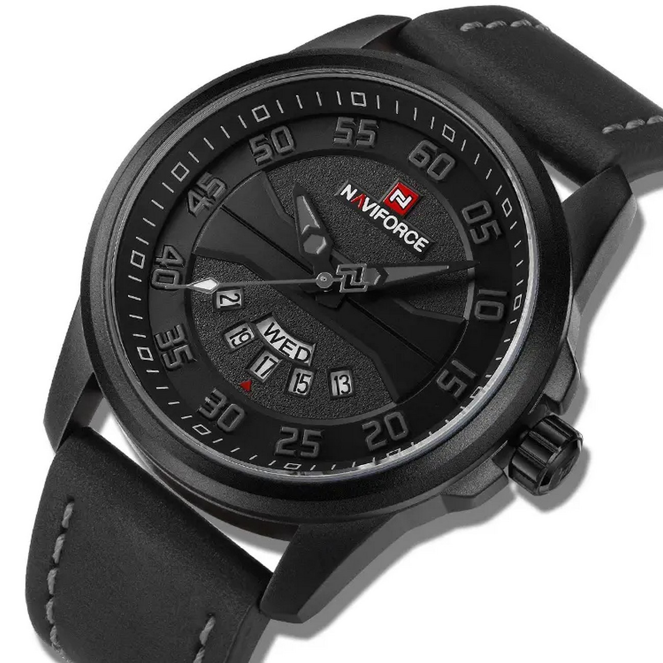 Reloj Naviforce Original Nf 9124 Cuero Hombre + Estuche