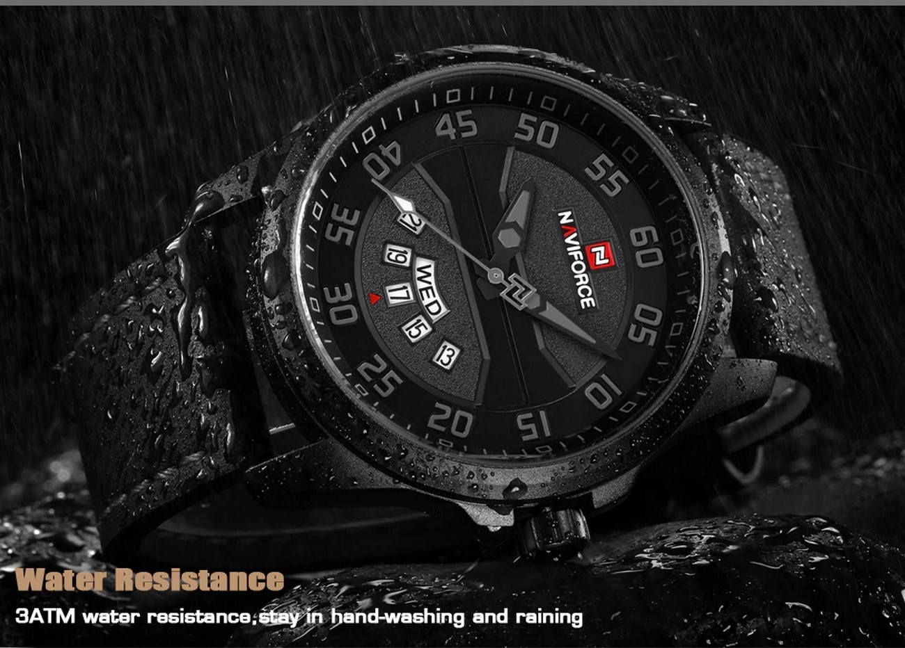 Reloj Naviforce Original Nf 9124 Cuero Hombre + Estuche