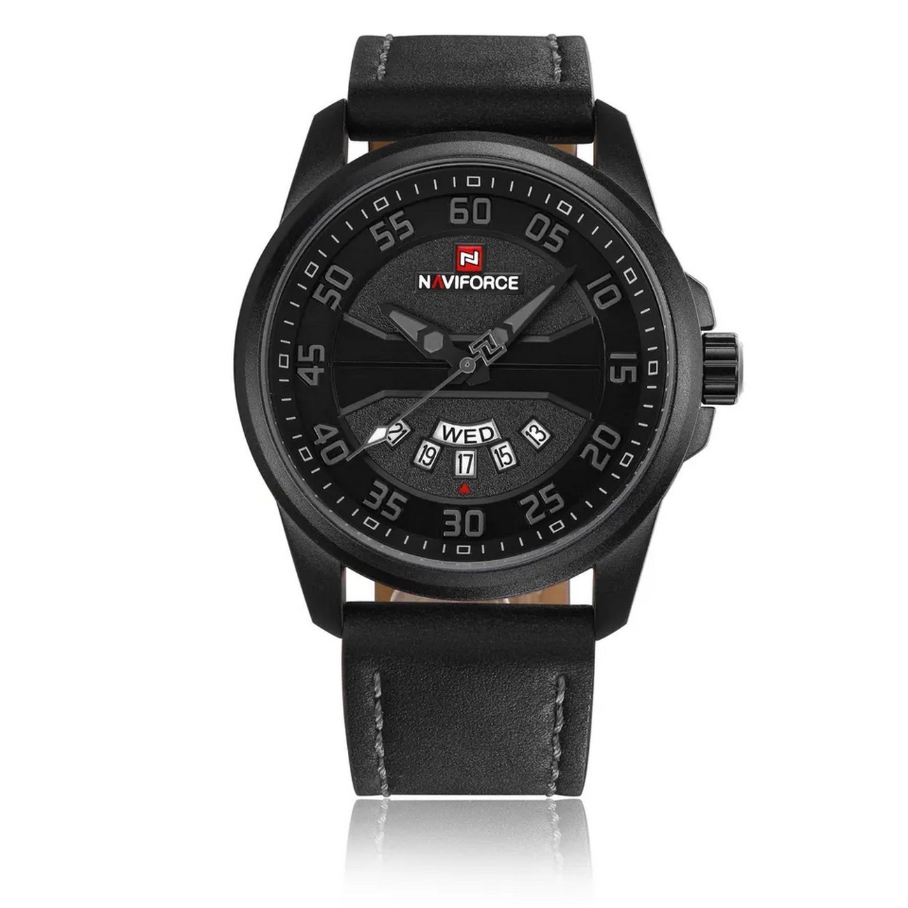 Reloj Naviforce Original Nf 9124 Cuero Hombre + Estuche