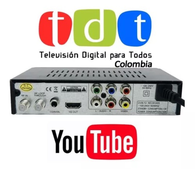 Decodificador Tdt Con Antena Control y Cables