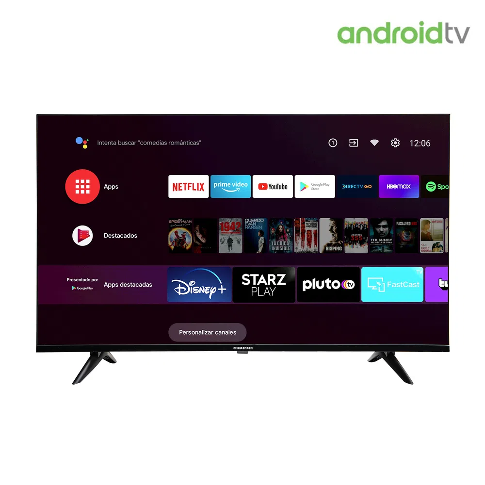Televisor 43 Pulgadas Challenger Android TV FHD Smart TV Bluetooth - Netflix - LED 43LO69 BT ANDROID T2