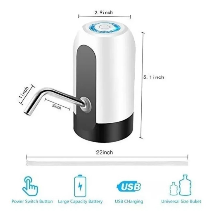 Dispensador Automatico De Agua Para Botellon Plastico Recargable