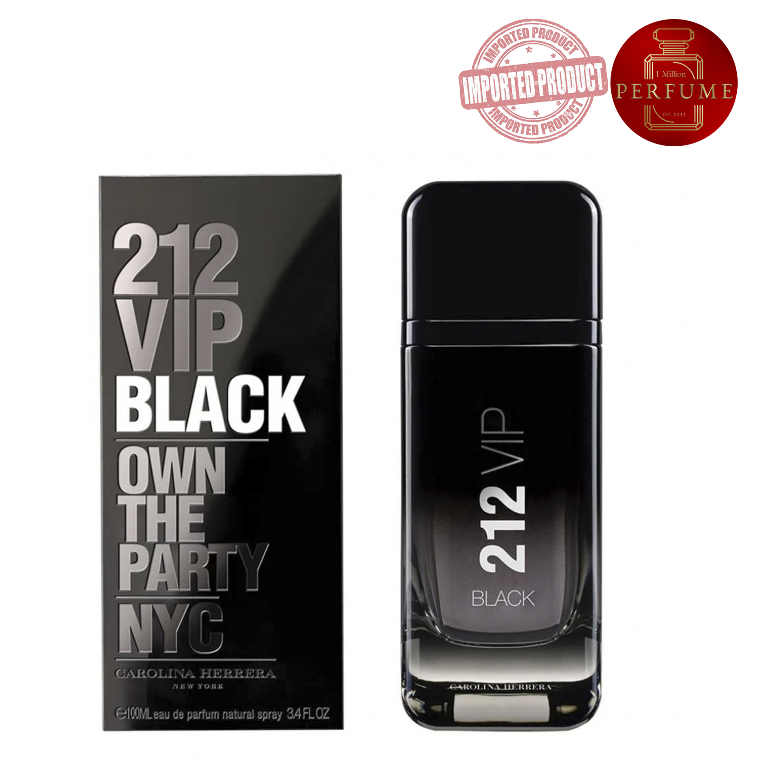 212 VIP Black Carolina Herrera  (Perfume Replica Con Fragancia Importada)- Hombre