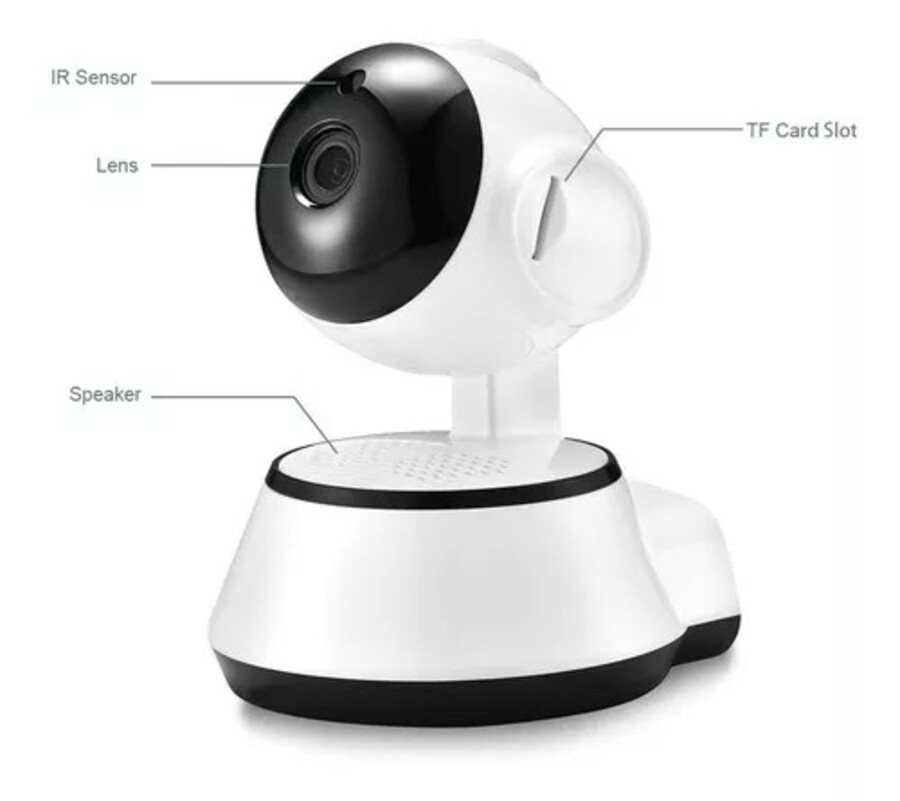Camara Ip Robot Wifi Vigilancia 360 Hd Espia Alarma App V380
