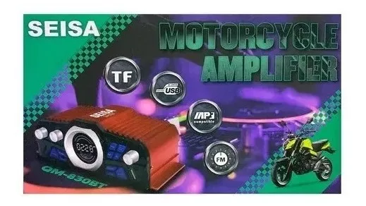 Amplificador Potencia 12v Bluetooth Usb Para Carro Moto