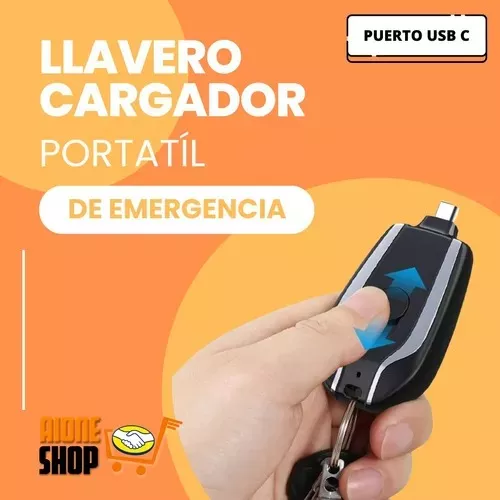 Powerbank Cargador Portátil Llavero 2 En 1 Usb C Y Lightning