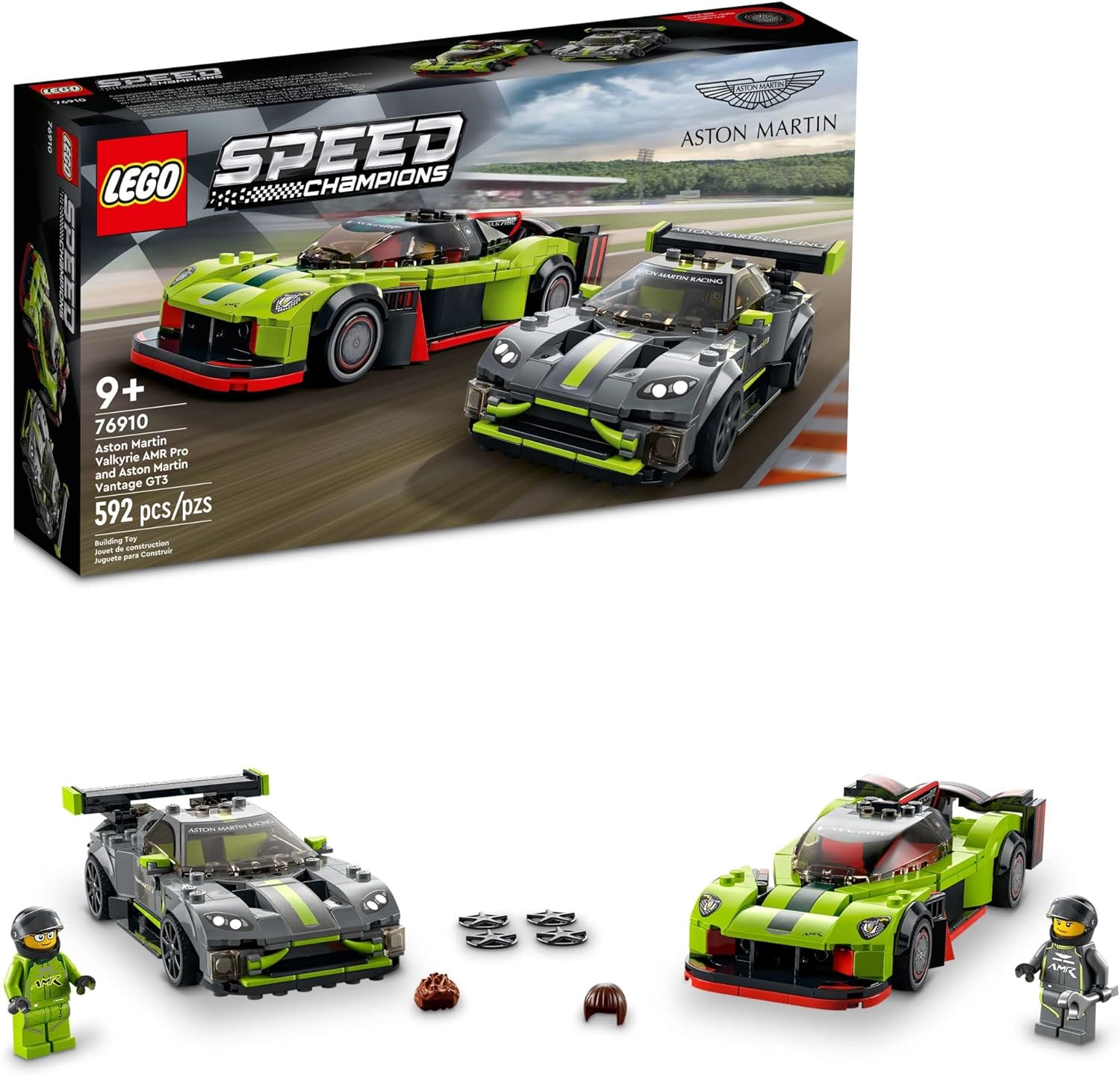 Lego Speed 76910 Aston Martin Valkyrie y Vantage 592 Pzs