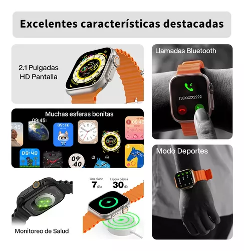 Reloj Inteligente Smartwatch Serie 8 Llamadas Bluetooth Deportivo