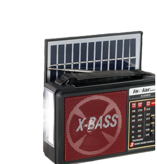 Radio Solar con linterna led recargable AM/FM usb micro SD 