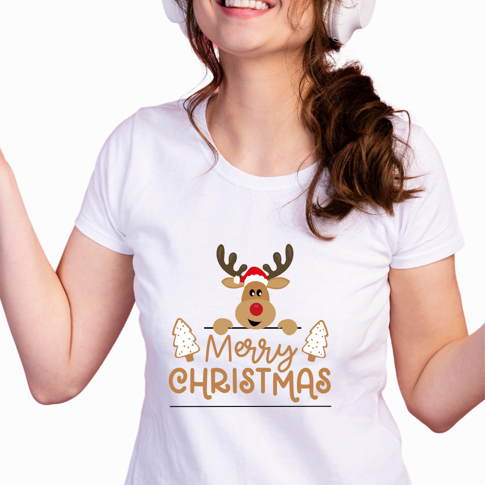 Camiseta Dama Merry Chrtsmas - Copaza