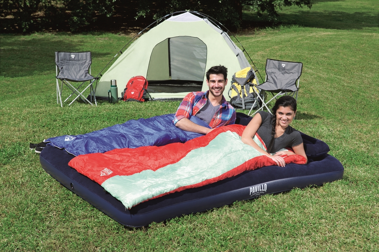 Colchón Inflable Doble Camping +2 Almohadas+inflador Bestway (4)