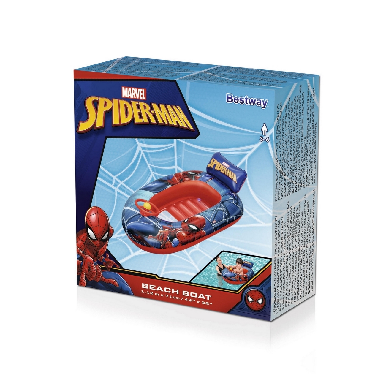 Flotador Bote Lancha Spiderman Hombre Araña Bestway 98009