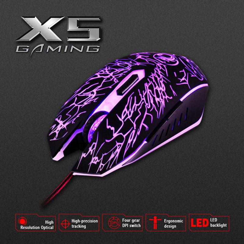 Mouse Gammer Premium X5 2400 Dpi Usb Retroiluminado