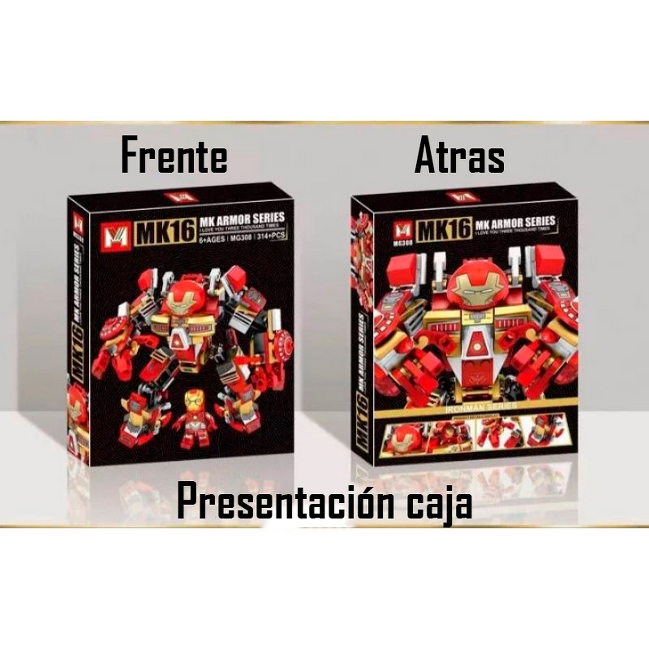 Iron Man Juguete Armables Armatodo Construcción 314 Pcs 