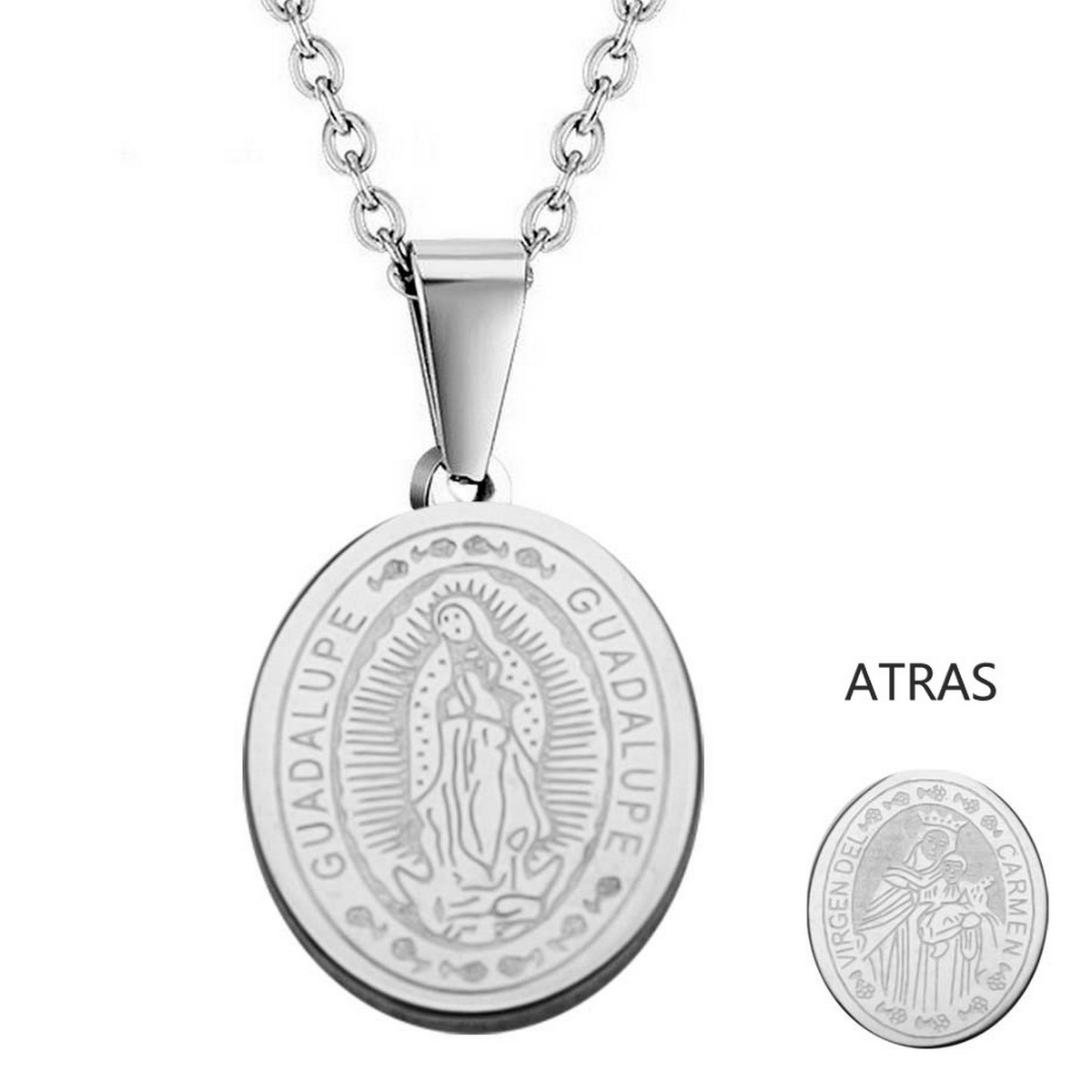 Collar Medalla Virgen De Guadalupe - Carmen Acero + Estuche