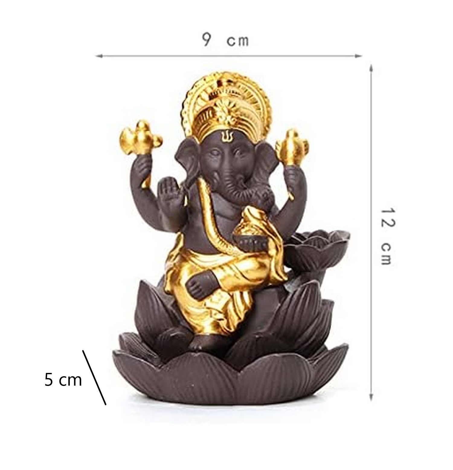Elefante Ganesha Quemador Incienso + Cono De Incienso 0335