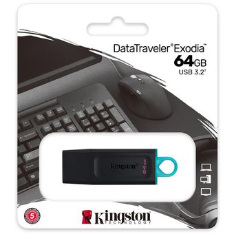 Memorias USB 64GB Original Kingston DataTraveler Exodia 