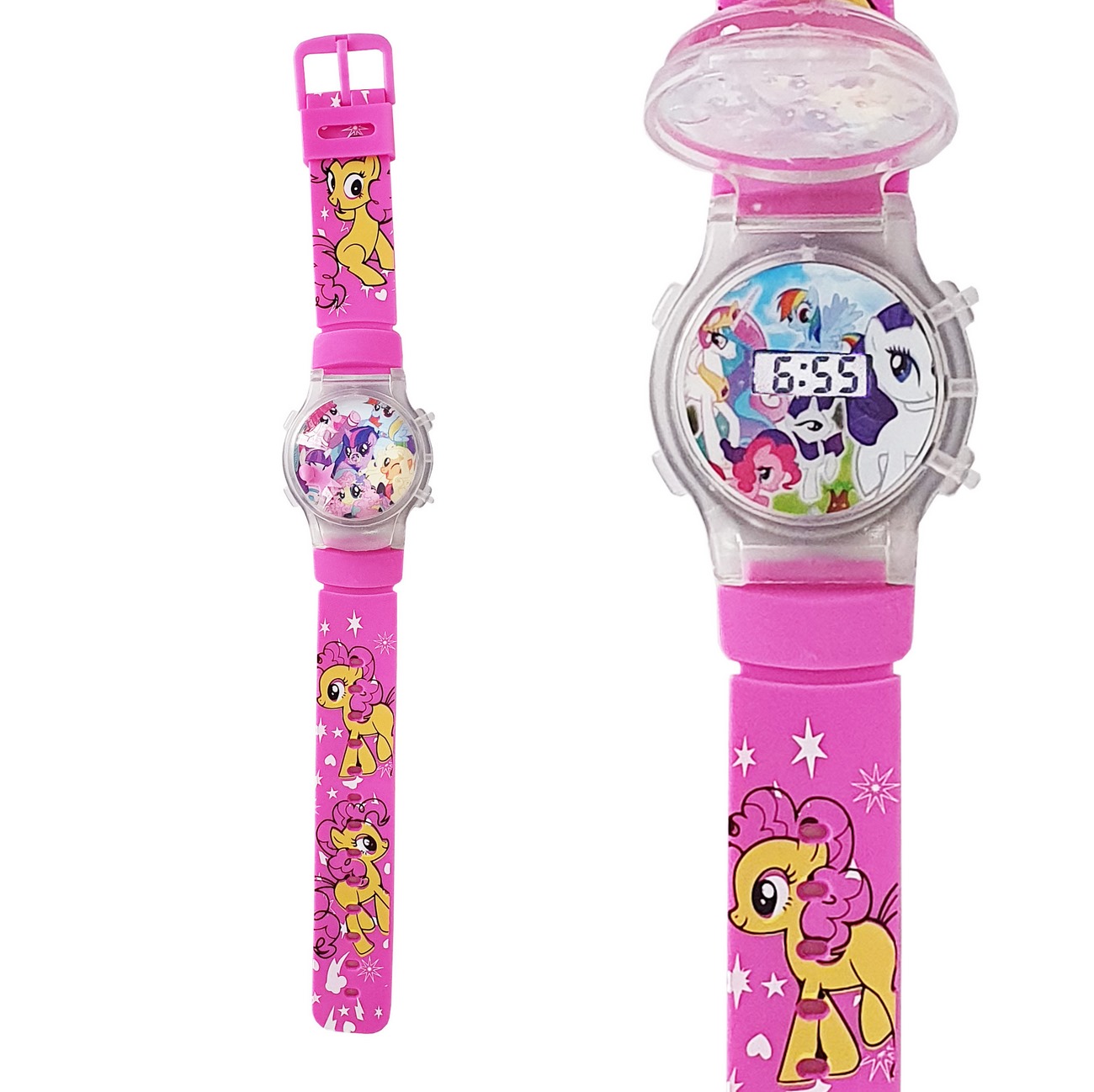 Reloj Niñas Digital Luces Tapa Infantil My Little Pony 3d