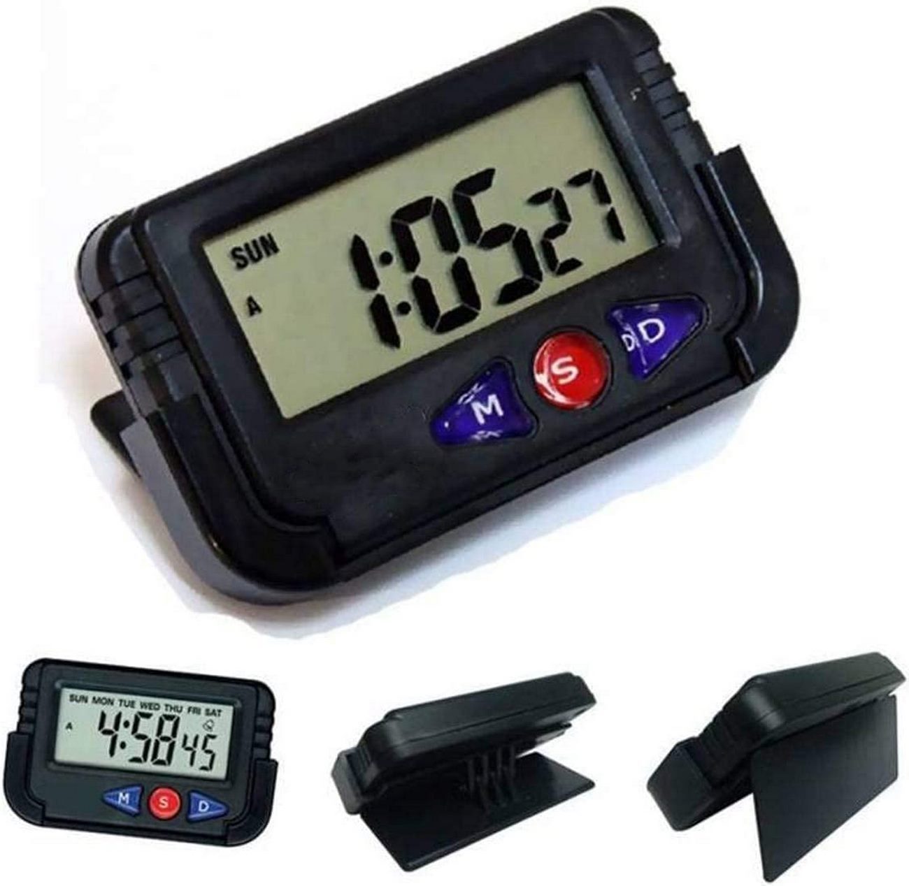 Reloj Carro Digital Alarma Multiusos Cronómetro + Bateria