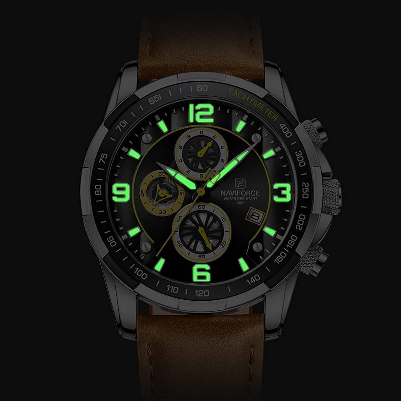 Reloj Naviforce Original Nf 8020 Cuero + Estuche