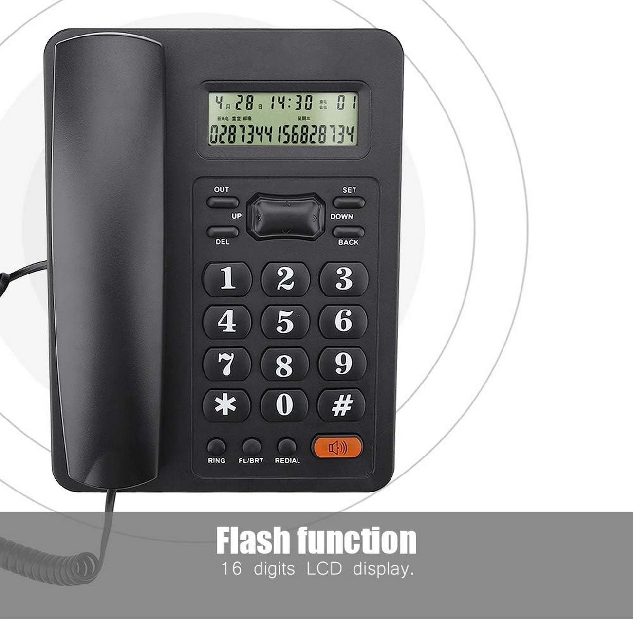 Telefono Fijo Escritorio Alambrico Pantalla Lcd Kx-t8207cid