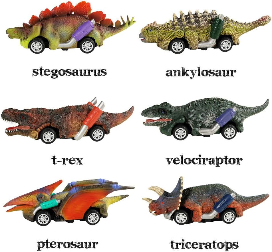 Carros De Dinosaurios Pack 6 Para Lanzar Impulso 