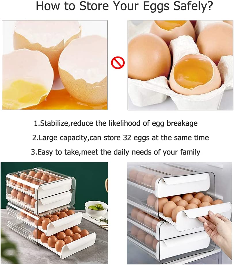 Organizador De Almacenamiento De Huevos Soporte Para Huevos De 32