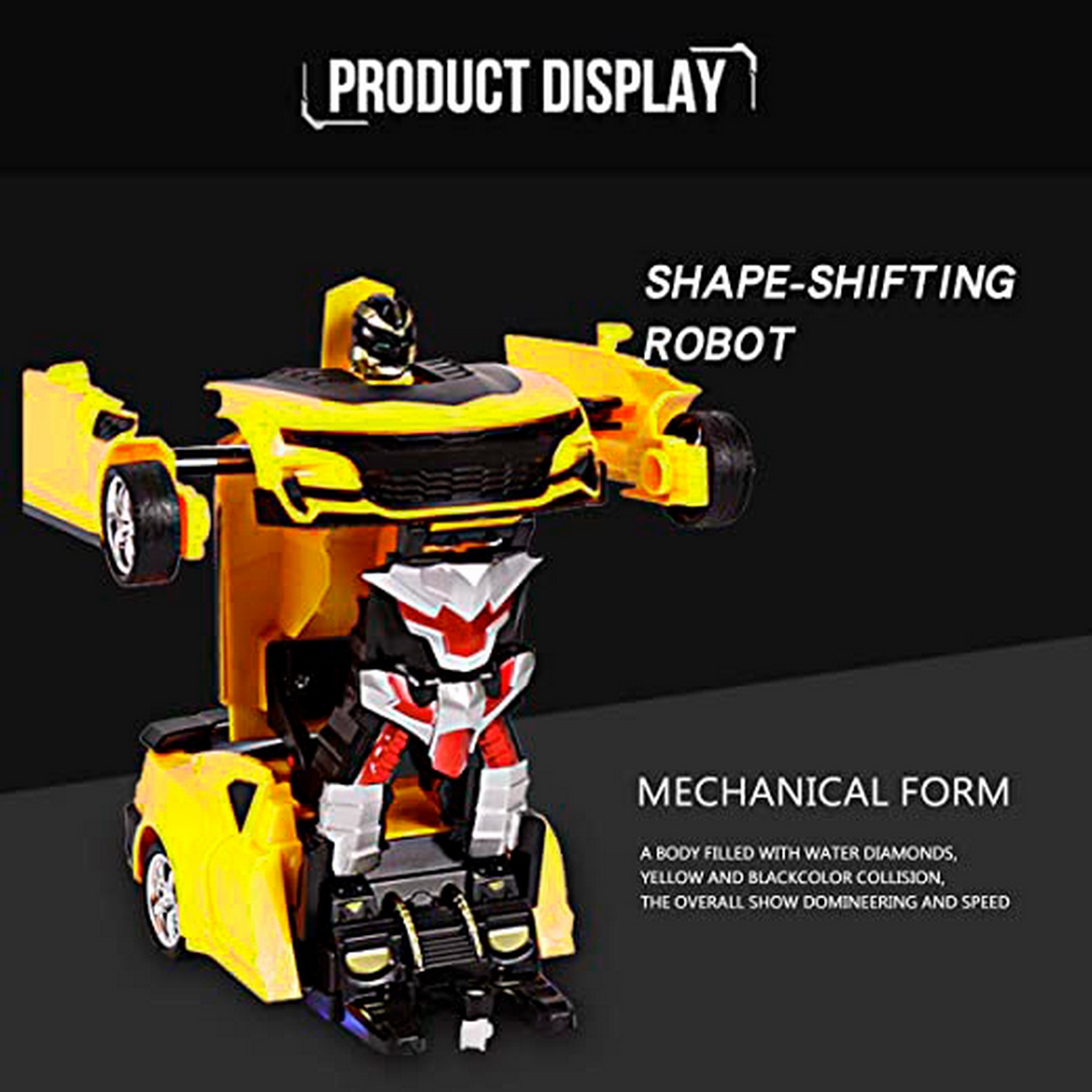 Carro Control Remoto Convierte En Robot Transformers Recargable Amarillo