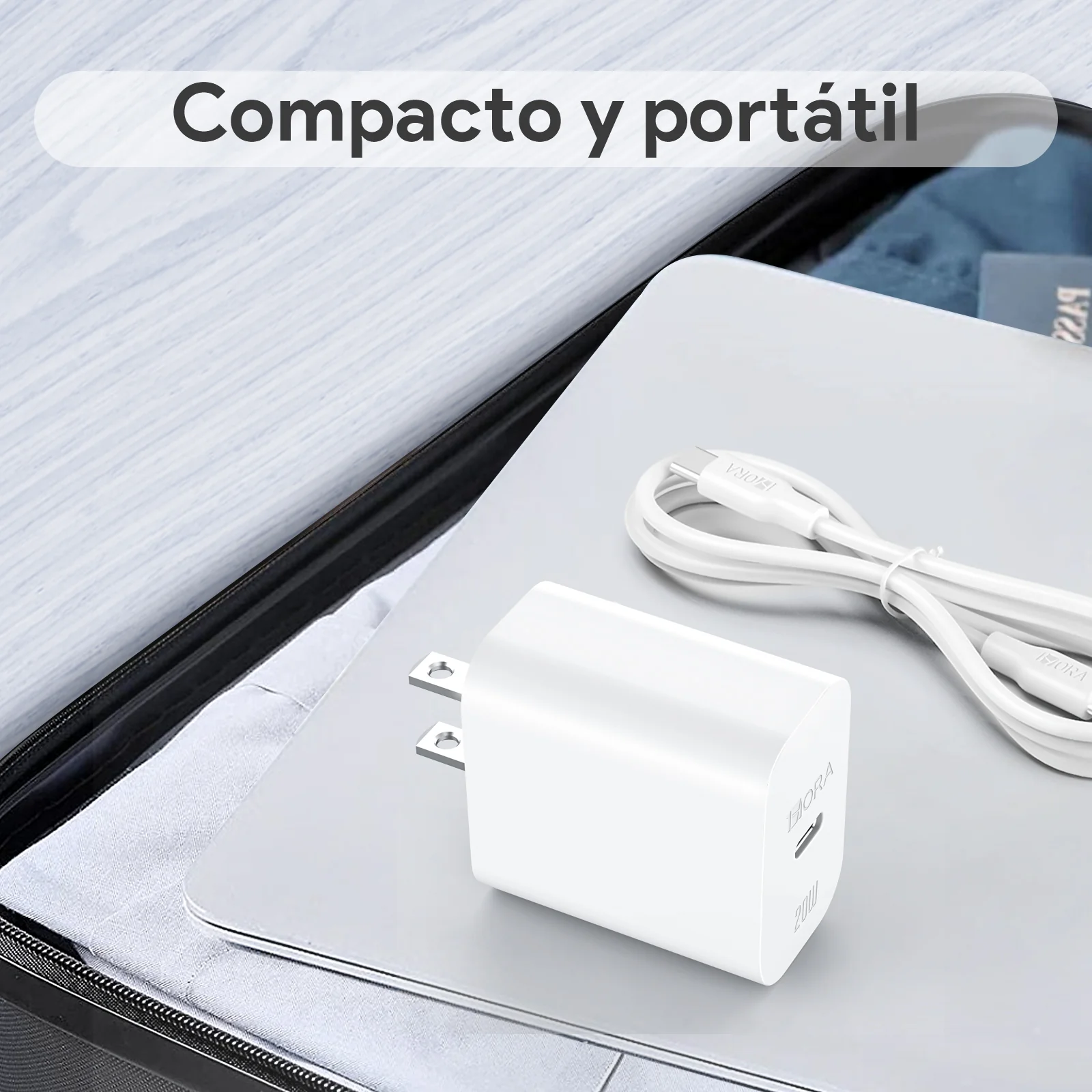 Cargador Tipo C 20w Carga Rápida Compatible Con Samsung iPhone Y Mas