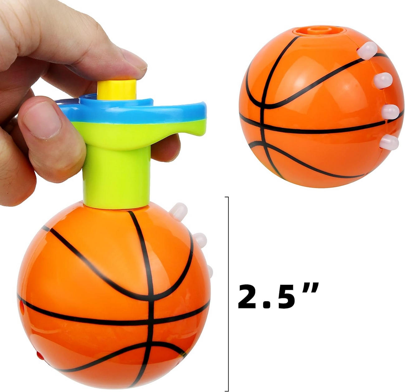 Trompo Luces Balon Baloncesto Basketball Musica Divertido 